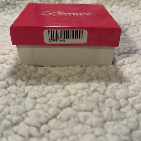 Premier Designs Violet Silver Chunky Bib Statement Necklace Limited Edition - Picture 6 of 6